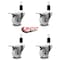Service Caster 3'' Nylon Swivel 1-3/8'' Expanding Stem Caster Set Total Lock Brake, 4PK SCC-EXTTL20S314-NYS-138-4 - alternate 4